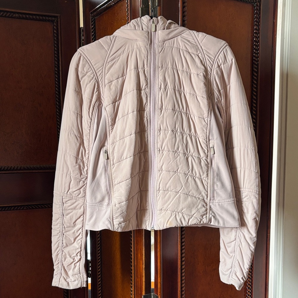 lululemon athletica Pale Pink Quilted Hooded Puffer Jacket